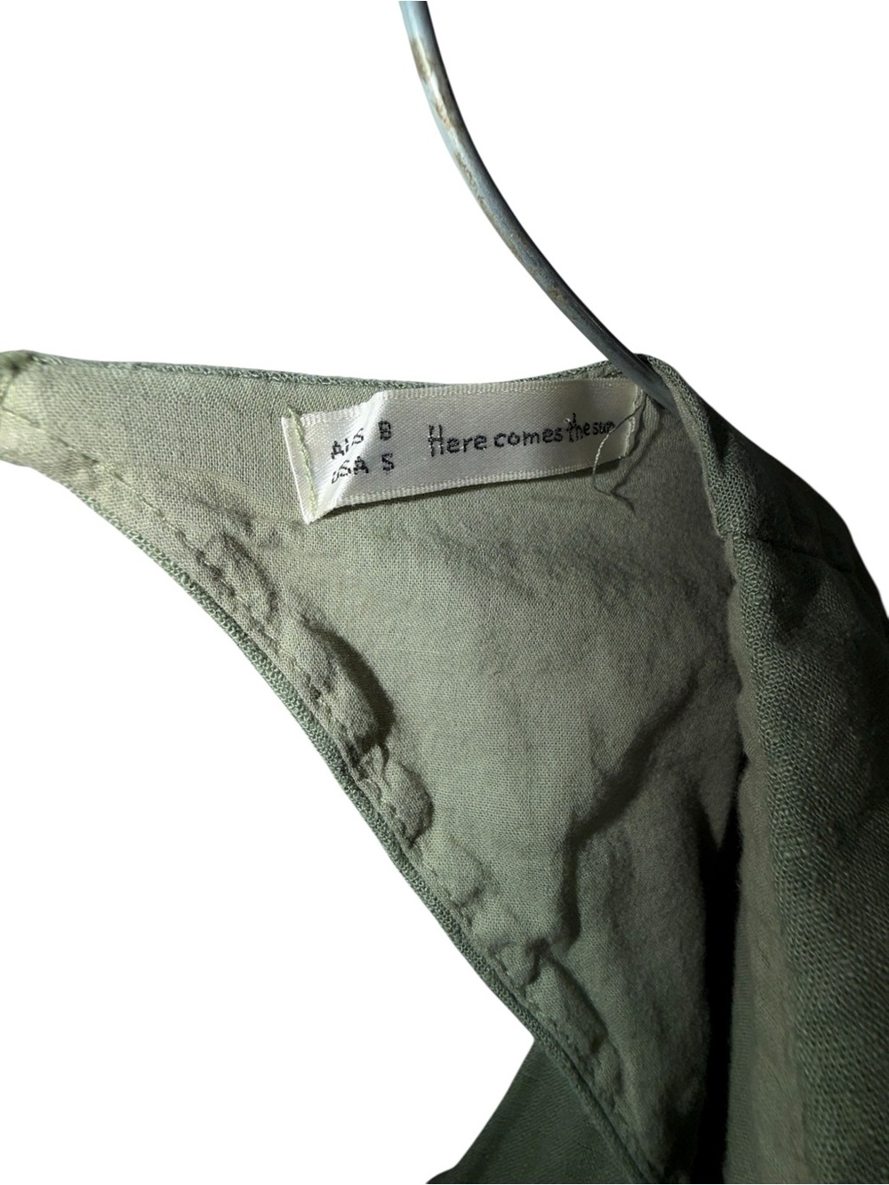 Here Comes the Sun Olive Green Open Back Tie Jumpsuit - Picture 5 of 8